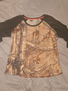 Under Armour Camo 2/4 Sleeve Large